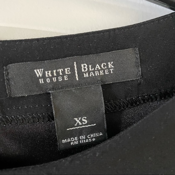 WHBM Black Jersey Knit Shift Dress XS - Picture 2 of 7